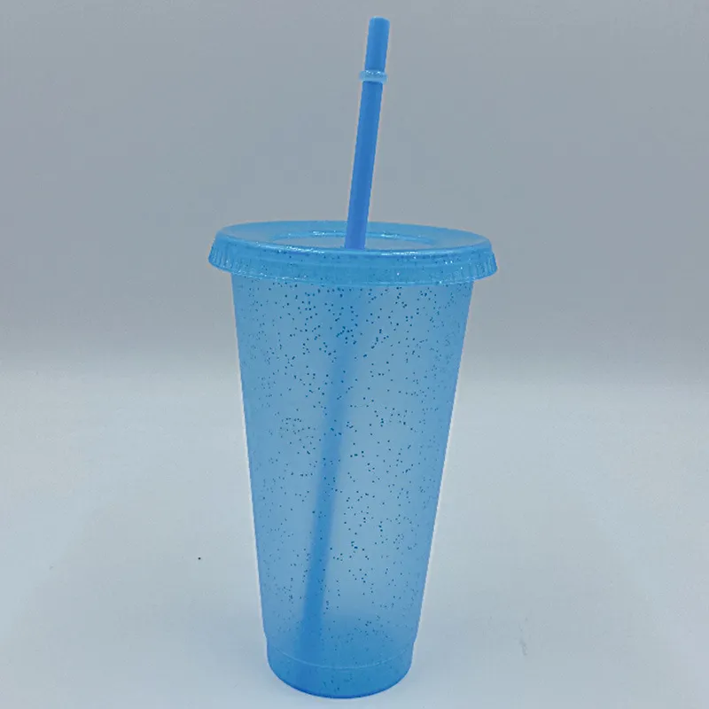 Multi Specification Design Comfortable Straw Cup - Light Blue