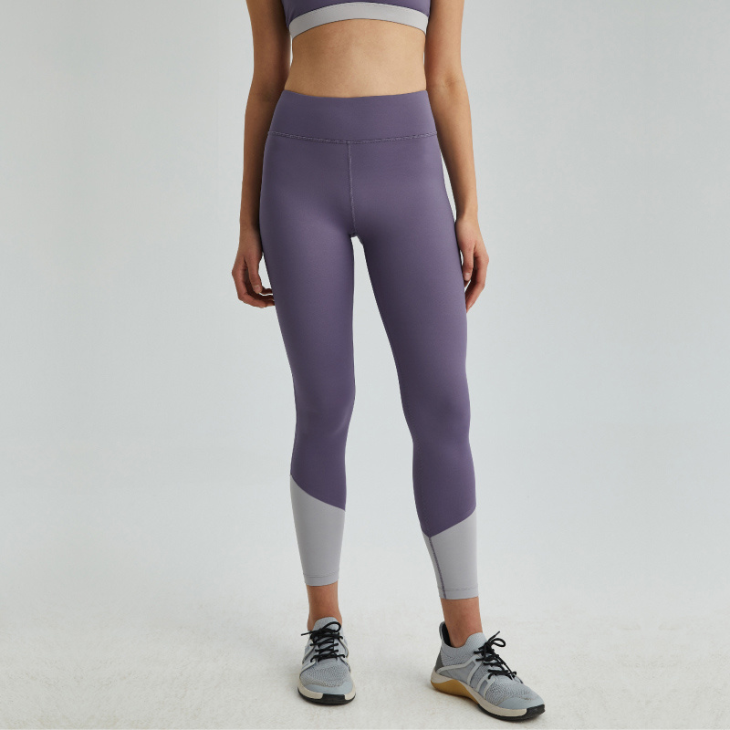 Purple High Waist Butt Lift Quick Dry Yoga Clothes Tight Sports