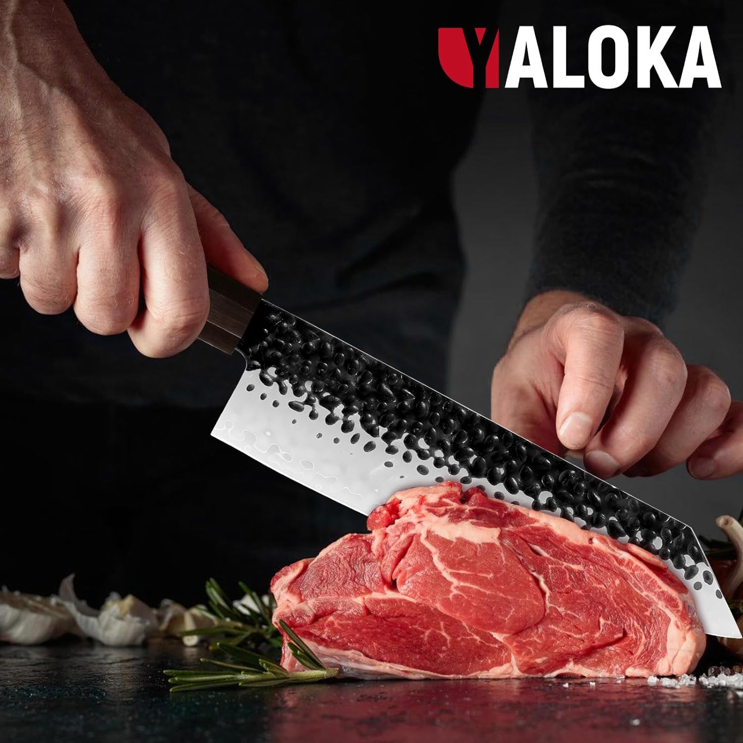 8 Inch Gyuto Chef Knife - Japanese Steel. A Breathtaking Blade. Comfortable Touch. Super Sharp Japanese Knife. Perfect Cooking Cookware Gift. Yaloka Promise. Cannot be sold on Amazon!