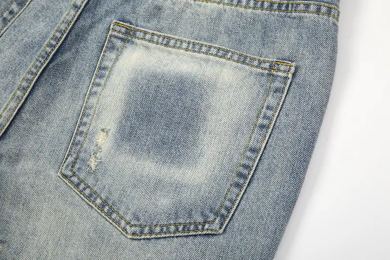 High Street Fashion Brand Washed Worn Jeans