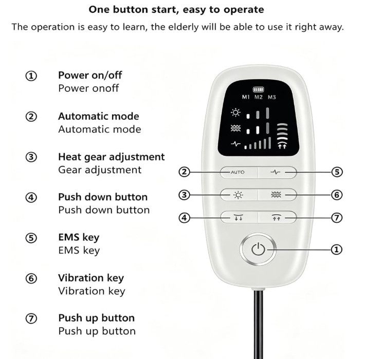3 Heat Levels Vibration Massager Easy Relieves Lumbar Fatigue Multi-scene Safe — image 4