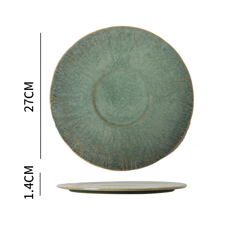 10.5inch shallow plate green