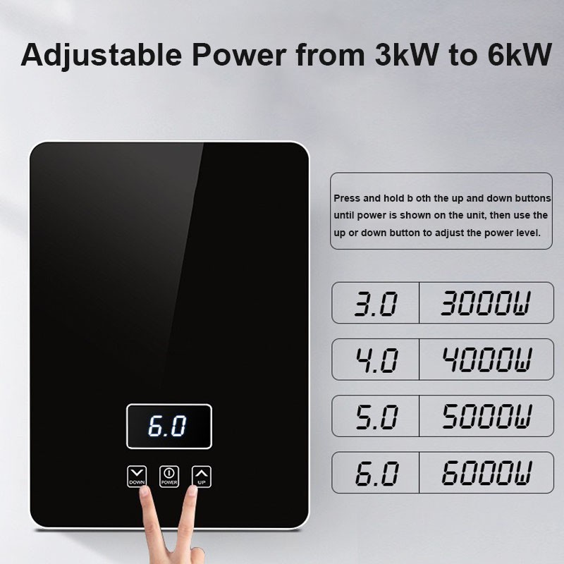 Electric Tankless Instant Water Heater Boiler For Kitchen Bathroom Caravan — image 3
