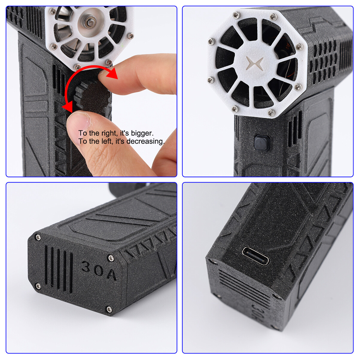 13 0000RPM 52m-s Mini Jet Turbo Fan Electric Air Blower Duster Cleaner W-battery — image 6