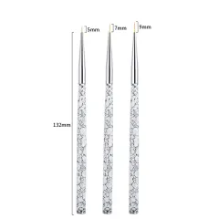 Painted Latte Art Marble Nail Brush Set - 5Mm7Mm9Mm - View 1
