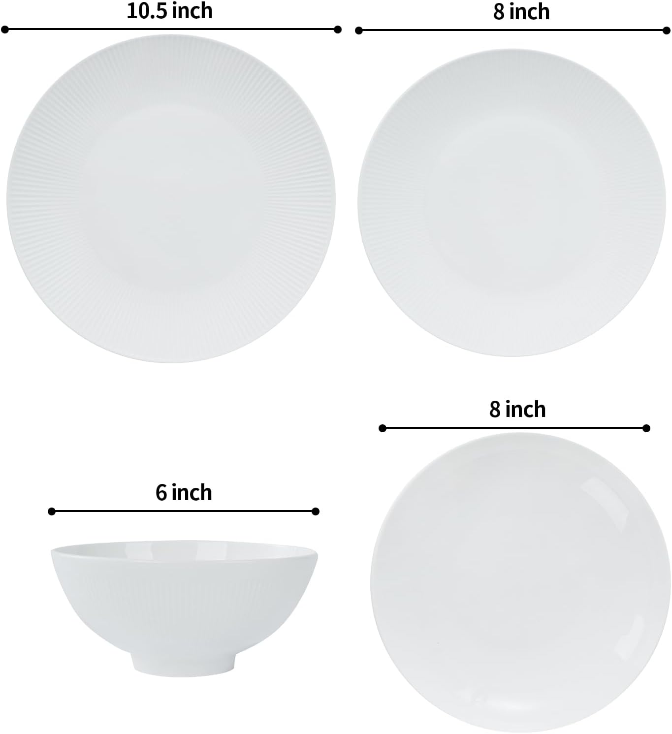 Service de table en porcelaine tendre dandilion, 16 pièces, service pour 4, assiettes – Image 7