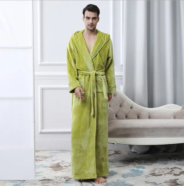 Extra Thick Nightgown Autumn And Winter Green - Shop at LoveMi