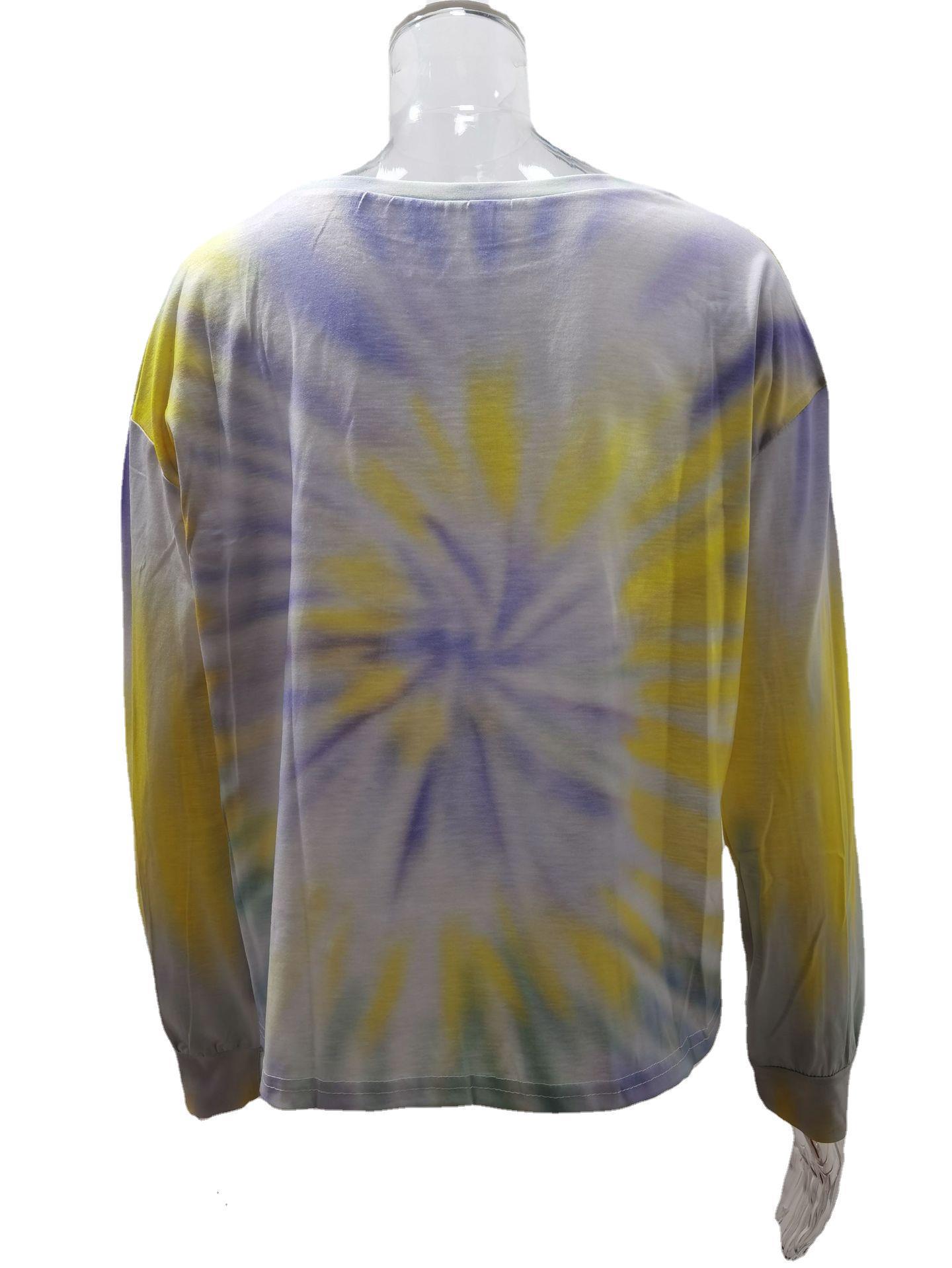 Women's Tie-Dye Hooded Crewneck Sweatshirt
