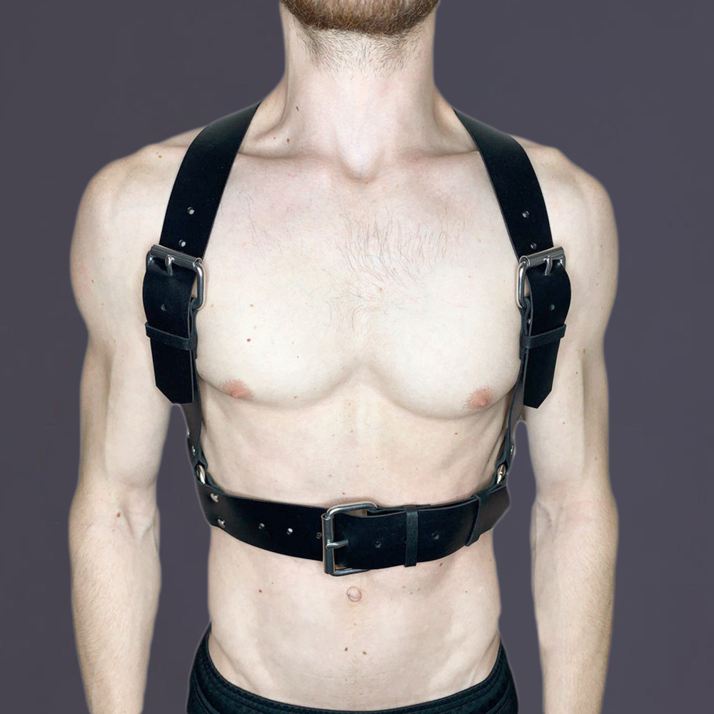 Men's Personalized Casual And Versatile Leather Chest Strap