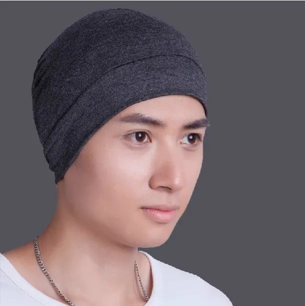 Pure Cotton Thin Summer Air Conditioning Nightcap For Home Leisure Dark Grey - Shop at LoveMi