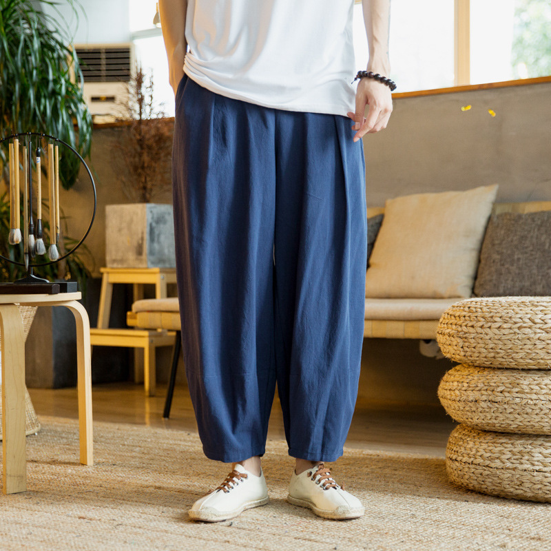 Pants Men's Loose Plus Size Casual Bloomers Wide-Leg Harem Pants
