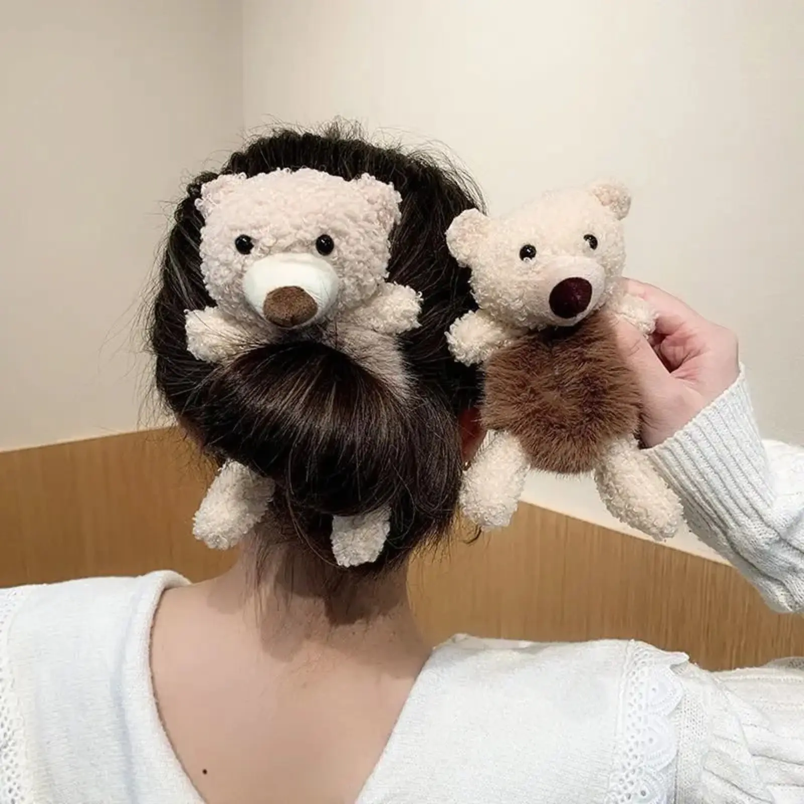 Girls Lovely Scrunchies Cute Bear Hair Band