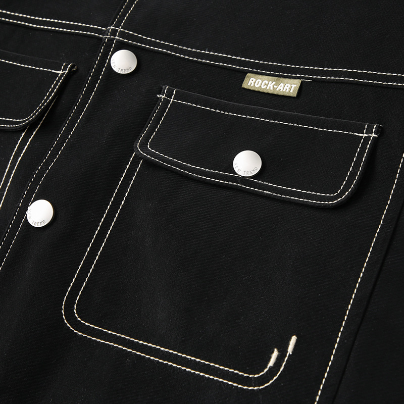 Spring New Men's Lapel PU Leather Jacket