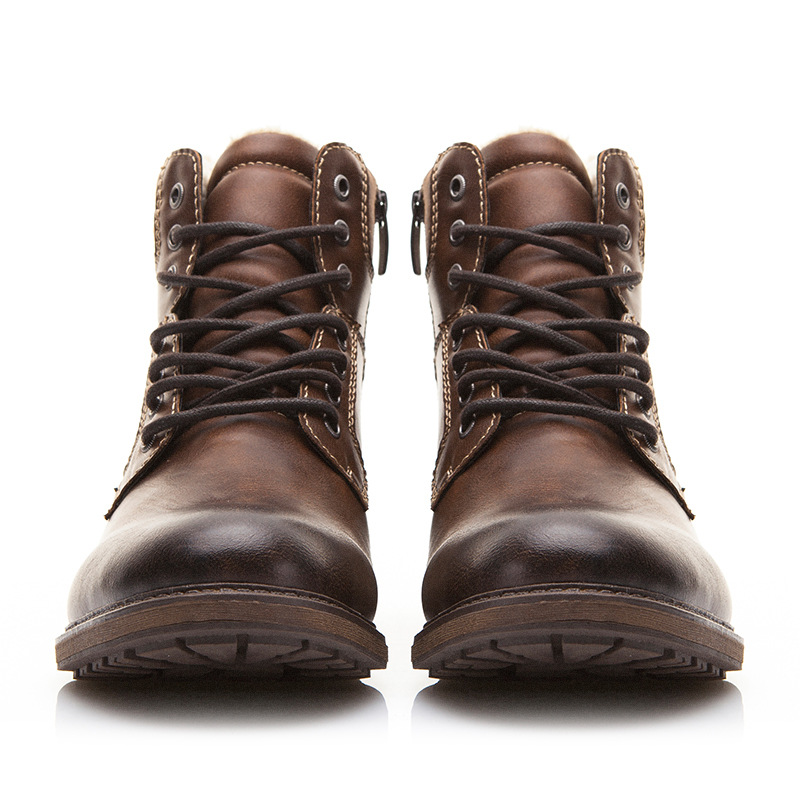 High-top Cotton Men's Tooling Snow Boots