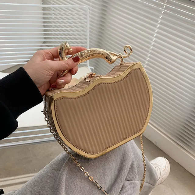 Handheld Chain Shoulder Messenger Bag For Women Khaki - Shop at LoveMi