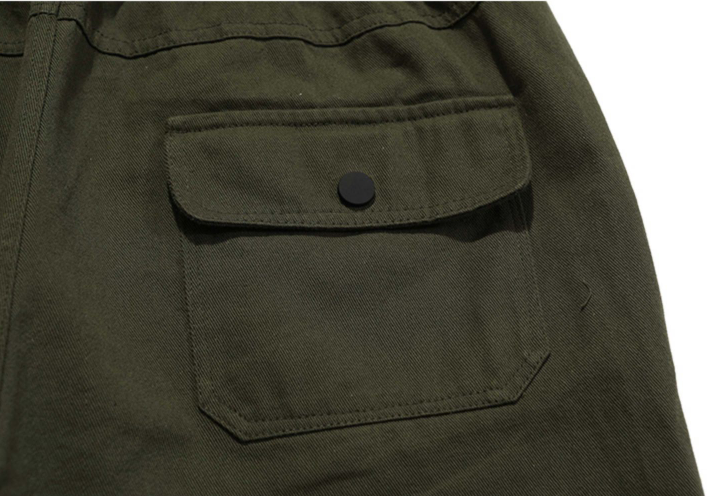 Title 13, Japanese Retro Multi-pocket Loose Cargo Trousers