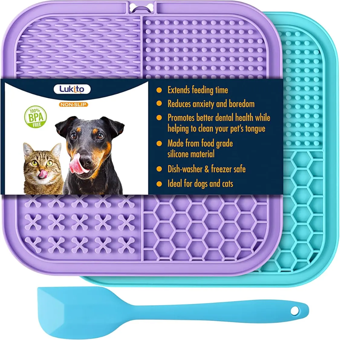 Lick Mat For Dogs Cats 2 Pack
