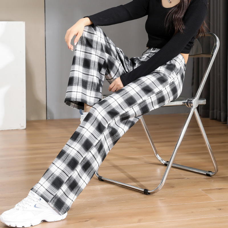 Title 4, Black And White Checkered Pants For Women