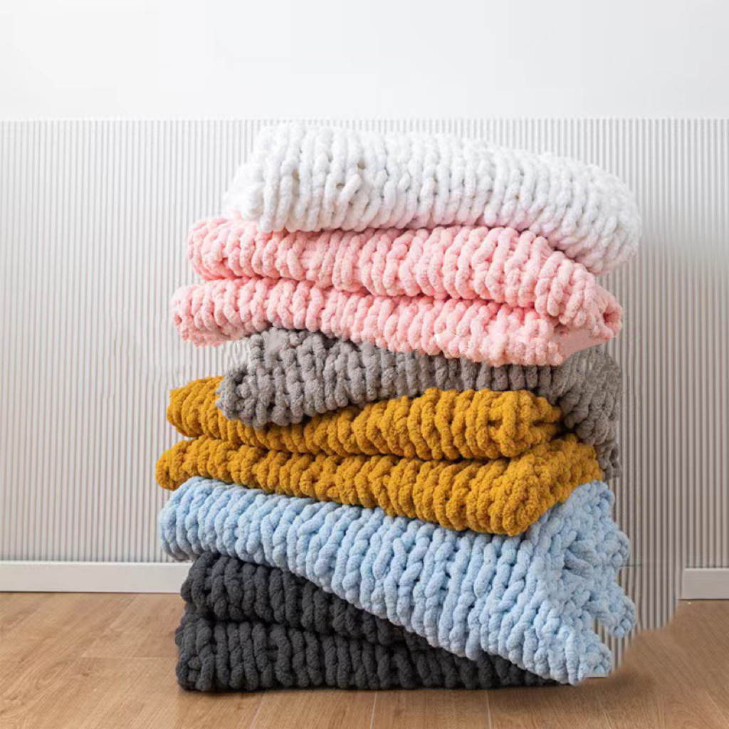 Woven Coarse Yarn Knitted Chenille Air Conditioning Blanket
