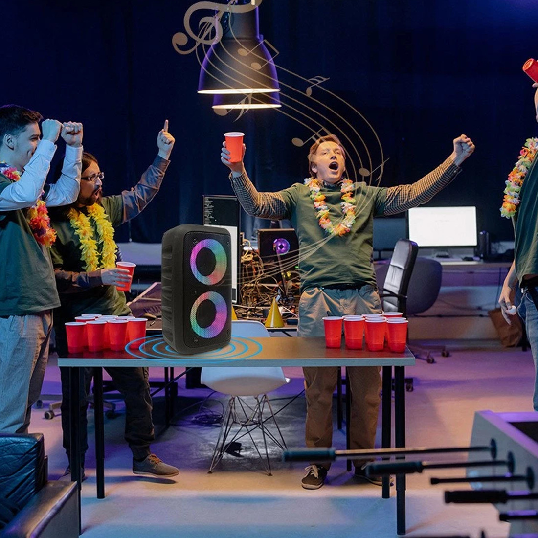 Portable Bluetooth Speaker Sub Woofer Heavy Bass Sound System Party & Mic 12