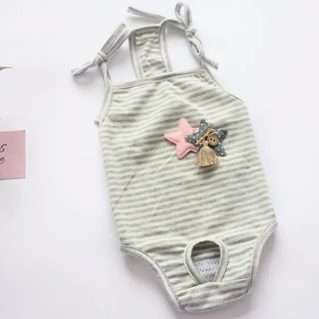 Female Dog Aunt Physiological Pants Panties Striped Onepiece - Shop at LoveMi