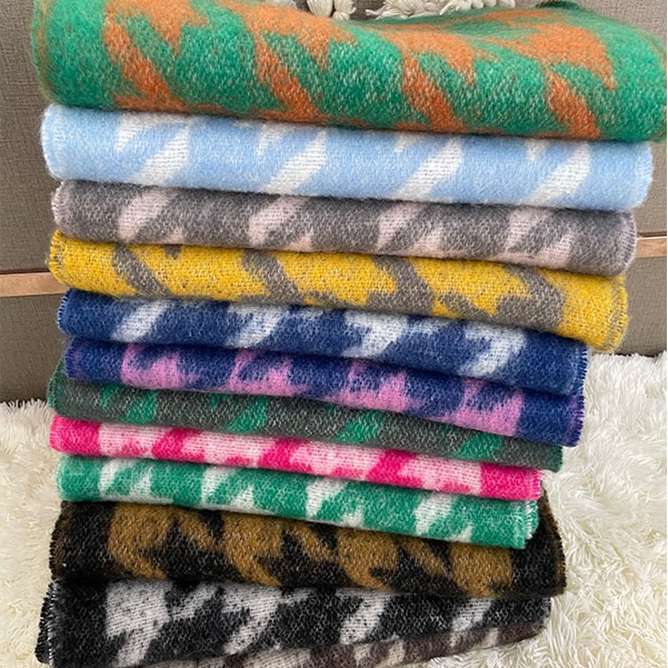 Women's Thick Fringed Houndstooth All-match Shawl Scarf