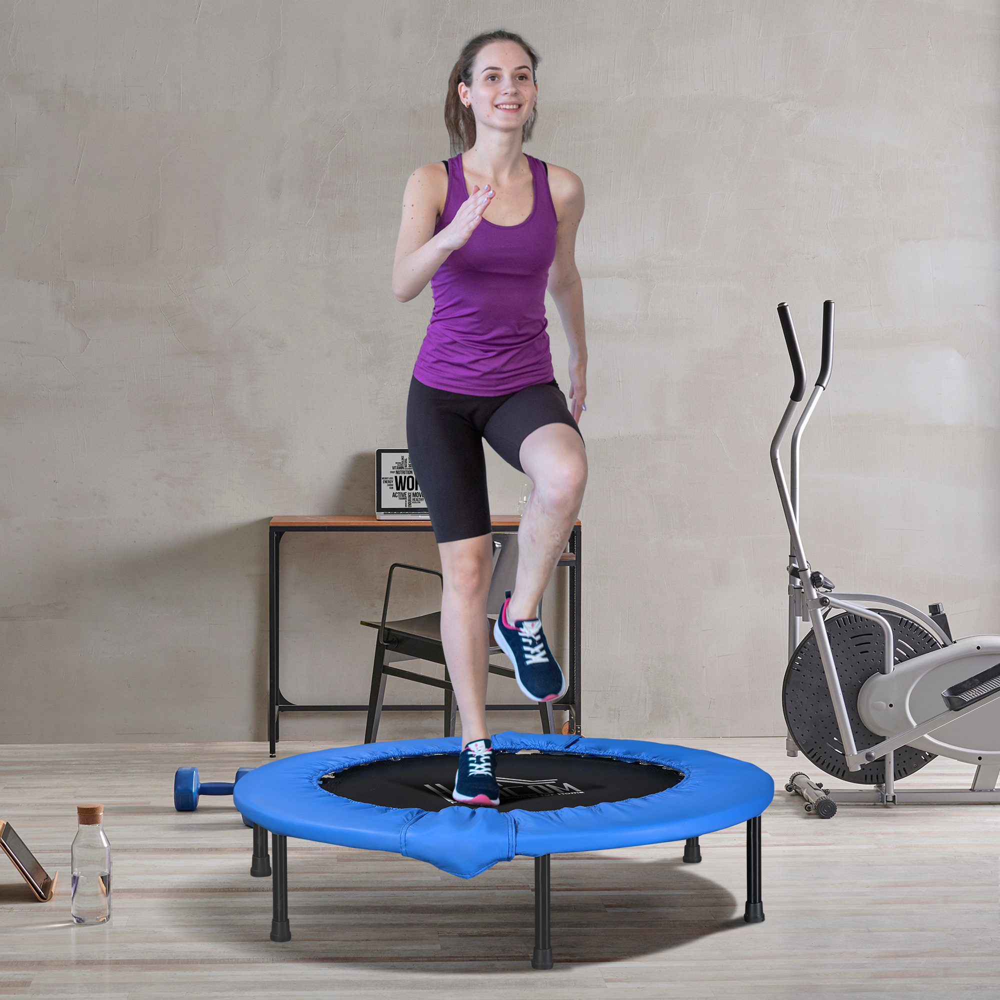 36 Inch Mini Fitness Trampoline, Home Gym Yoga Exercise Rebound Device, Indoor — image 8