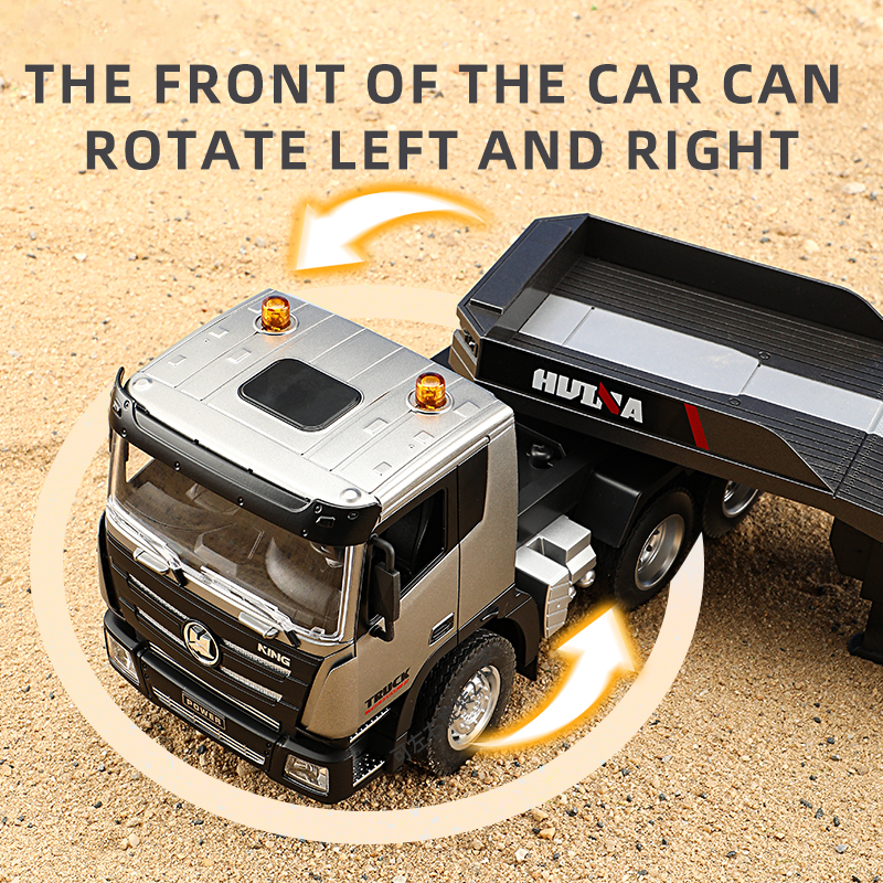 Huina 1318 1-24 Semi-alloy Remote Control Flatbed Trailer Toy 8