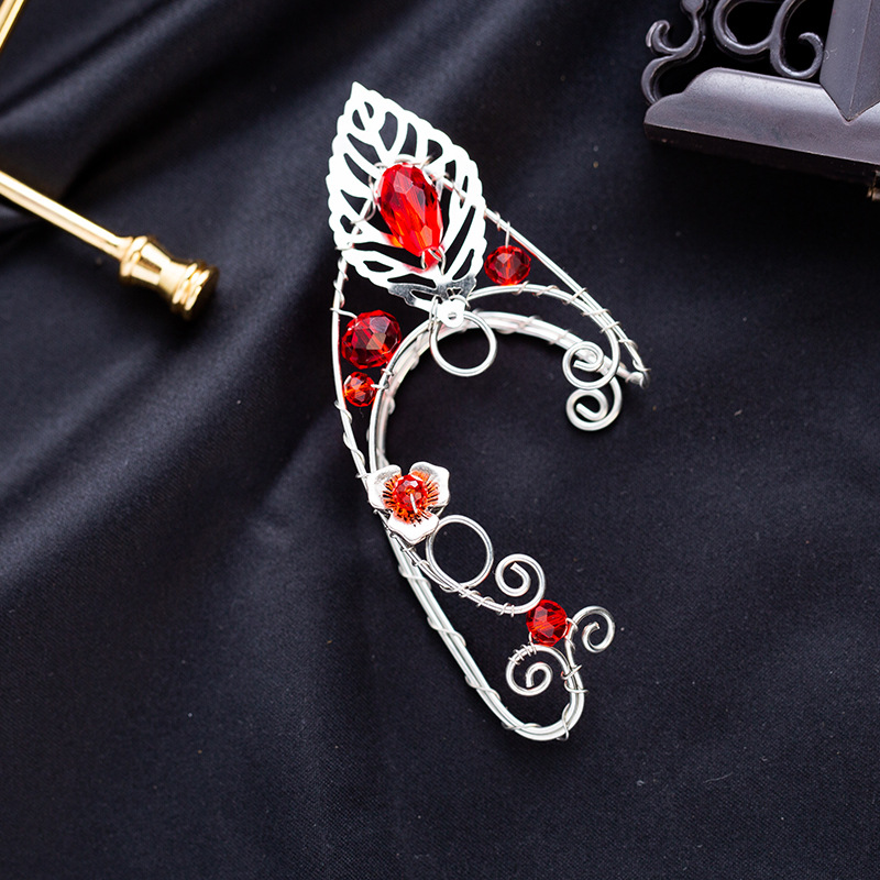 Personalized Temperament New Red Ear Clip Elf Earrings