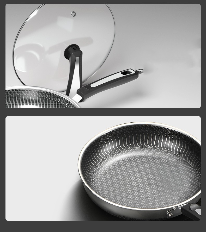 Title 4, Stainless Steel Non-stick Pan Medical Stone Dee...