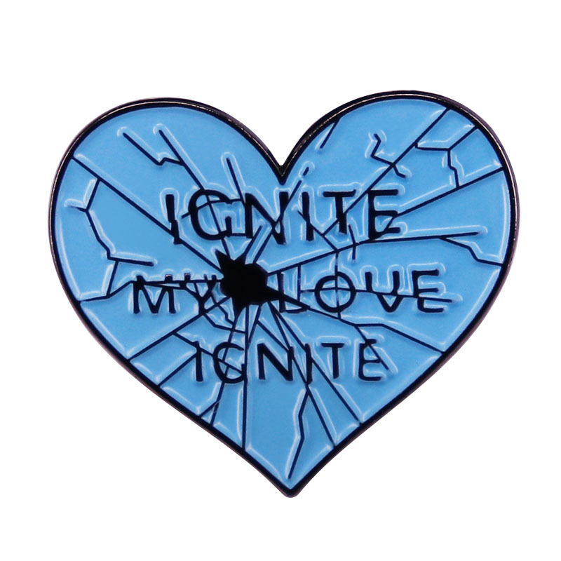 Fashion Creativity Ignite My Love Broken Heart Brooch — view 5