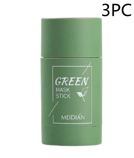 Cleansing Green Tea Mask Clay Stick Oil Control Anti Acne Whitening Seaweed Mask Skin Care A 3Pc - Shop at LoveMi