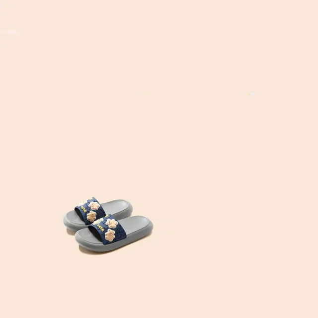 Men's And Women's Cartoon Cute Non slip Wearable Thick Bottom Slippers Grey - Shop at LoveMi