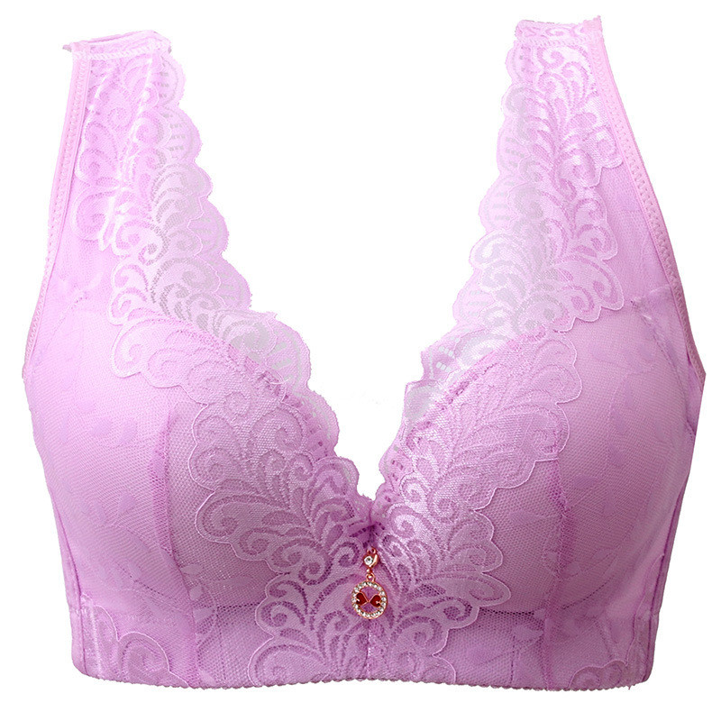 Title 5, Fat Woman Big Cup, Large Size, Thin Bra Without...