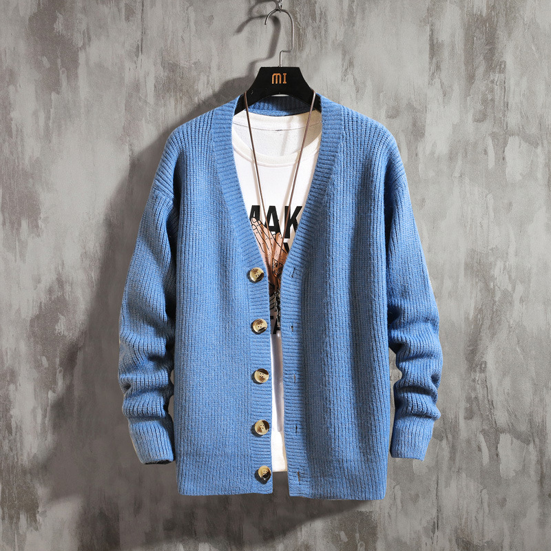 Title 2, Herren Cardigan Pullover Rundhals Einfarbig, Vi...