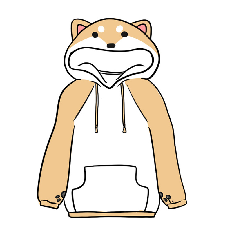 Title 7, Shiba Inu themed hooded thick coat anime goods....