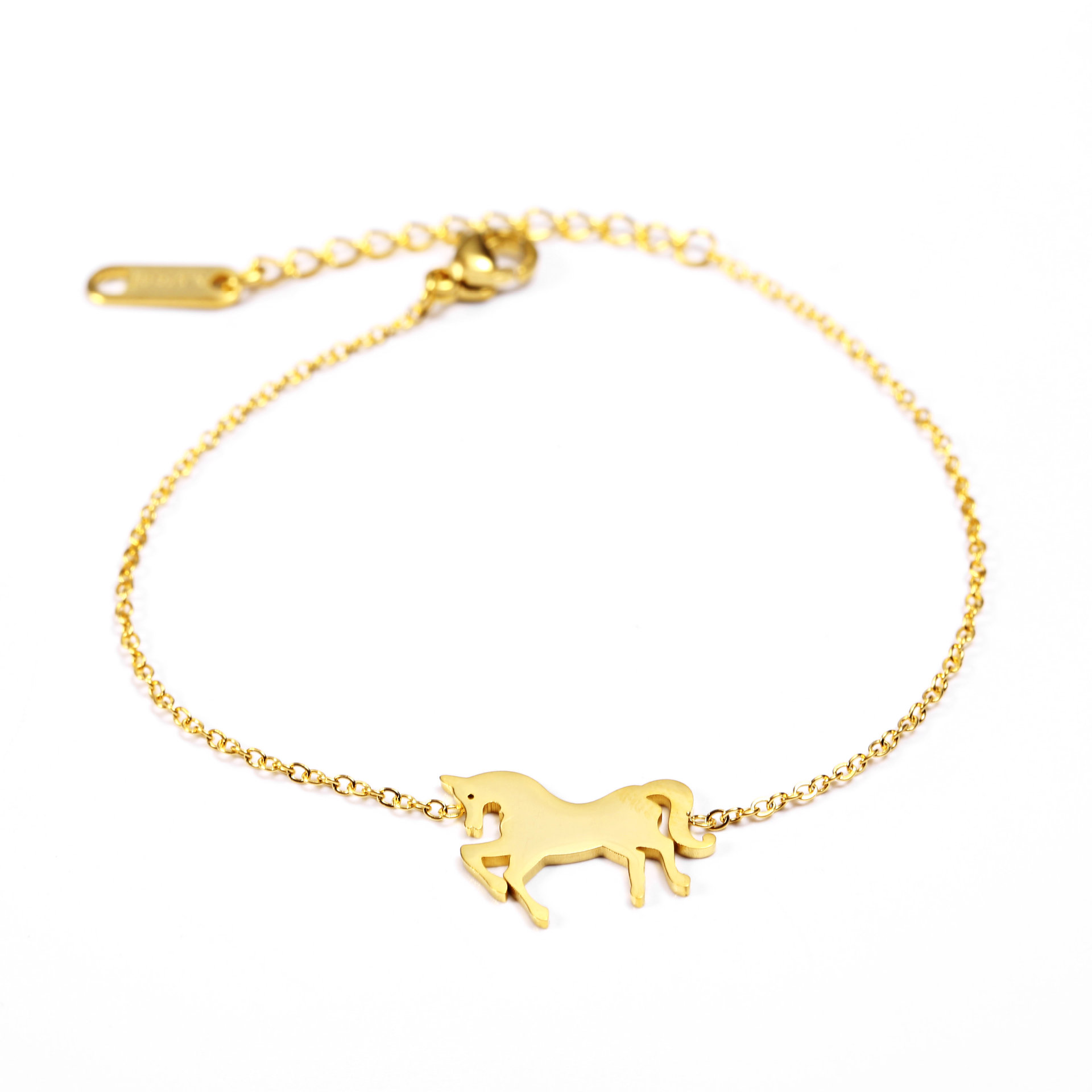 Fashion Cute Horse Animal Bracelet Stainless Steel Bracelet Ladies