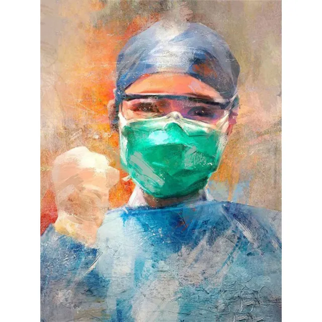 Handmade DIY Doctor Painting Diamond Embroidery Cross Portrait Home Decoration - Shop at LoveMi
