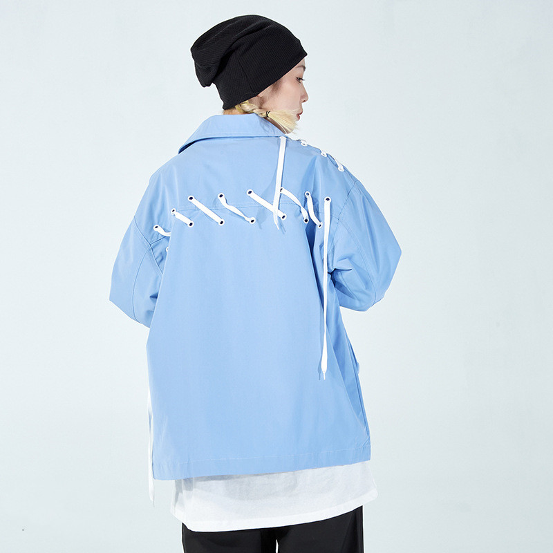 Fashionable Men's Suspenders Functional Tooling Wind Jacket