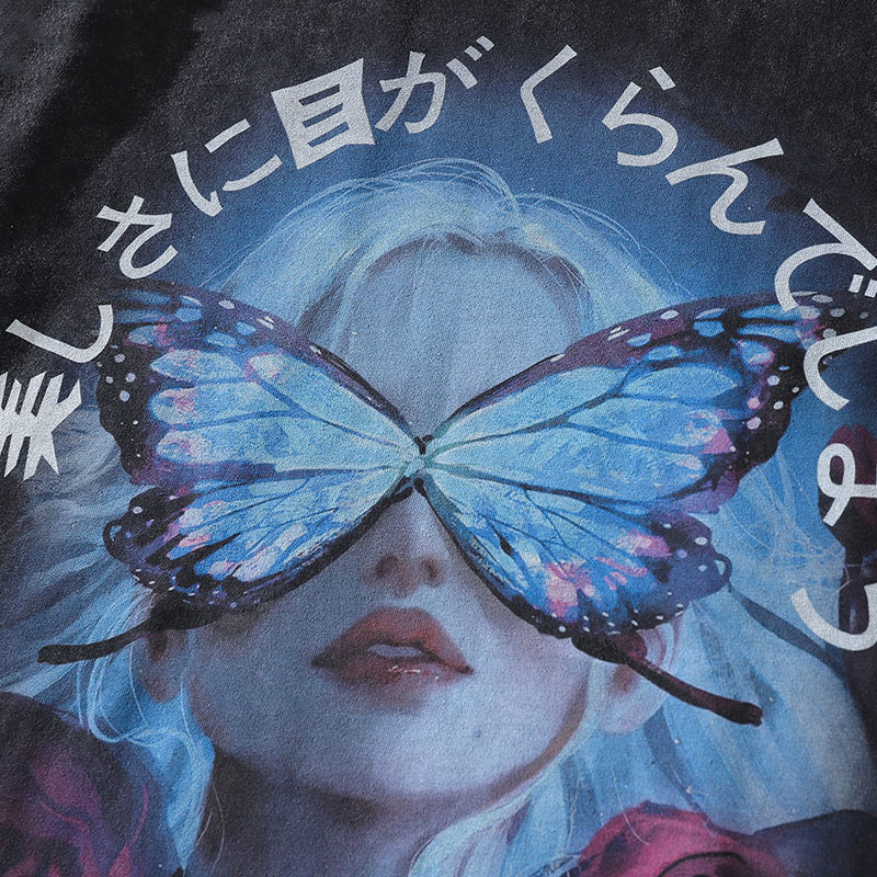 Fashion Personality Vintage Half Sleeve Top