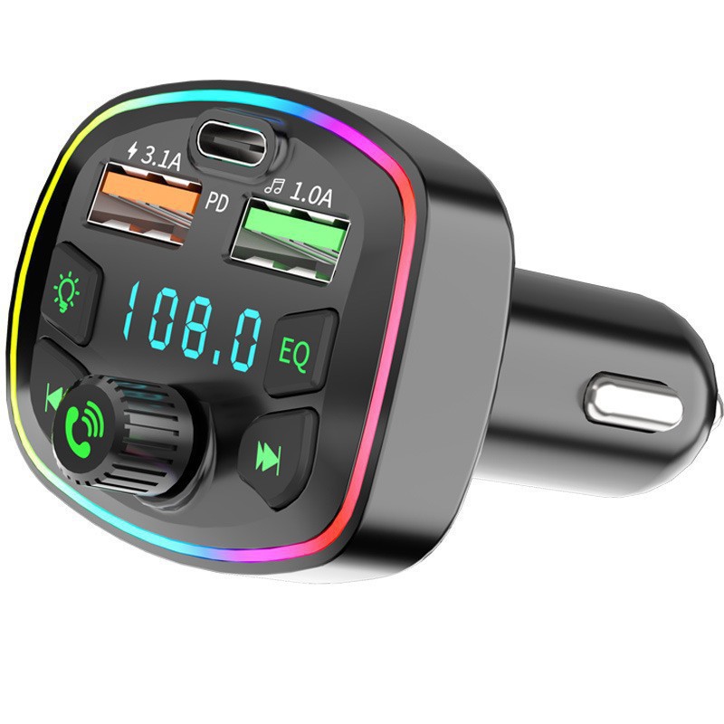 Cross-border New Bluetooth MP3 Car FM Frequency Digital Display Charger Player, Car Cigarette Lighter Fast Charger — foto 6