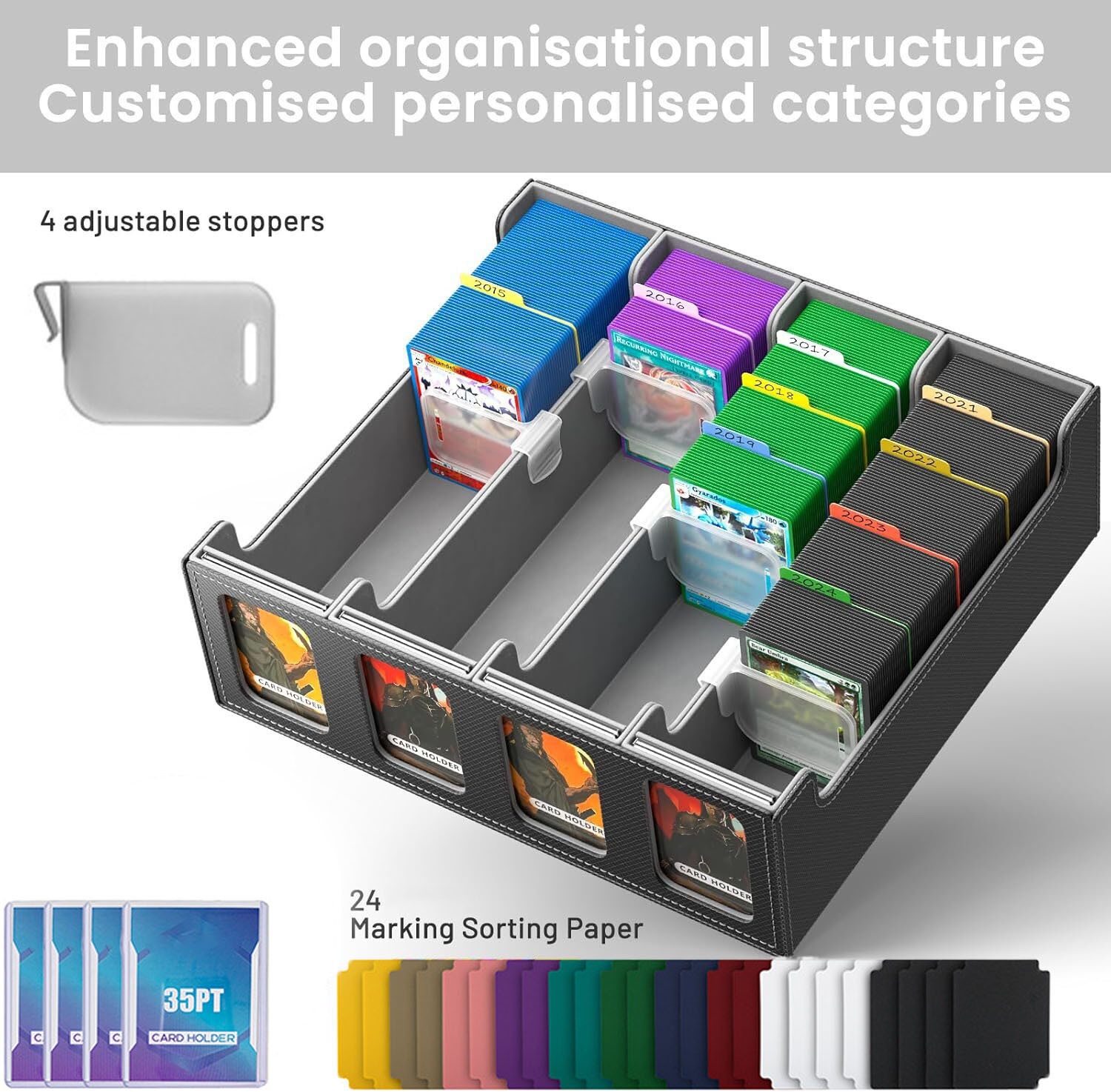 Magic Trading Leather 3000 Cards Deck Box Card Storage For TCG MTG Yugioh UK — image 6