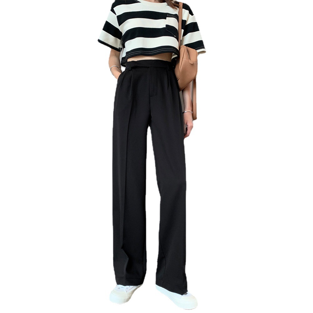 Title 5, Straight High-waisted Trousers With Long Legs A...