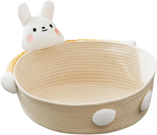 Cotton Rope Cat Bed Cat House Cat Scratcher Cat Scratching Board Woven Basket Cat Nest For Kitten Kitties Rabbits Indoor Cats, Rabbit Rabbit - Shop at LoveMi