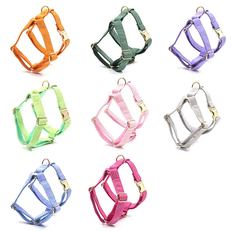 Corduroy Pet Chest Back Dog Vest Laser