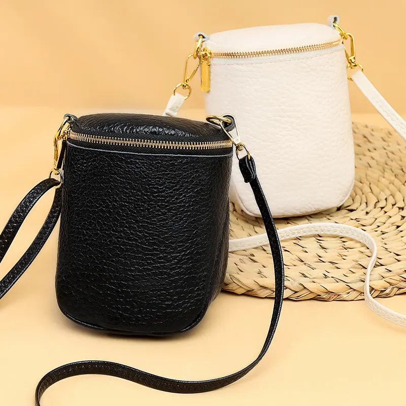 High-quality Leather Mobile Phone Bag Korean Style Shell Bags