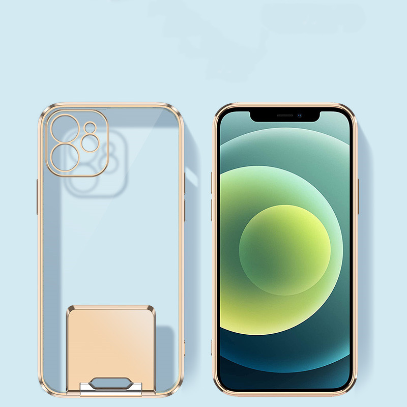 Transparent Bracket Phone Case Electroplating All-inclusive Protective Cover - Image 5