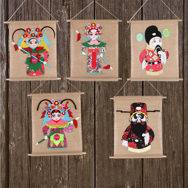 Guofeng Decorative Puzzle Peking Opera Mask Diy Material Package