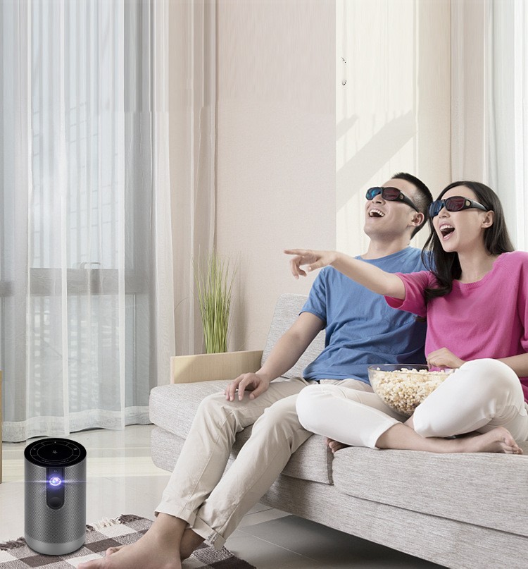 Мини-безэкранный телевизор с сенсорным экраном, портативный домашний проектор для смартфона