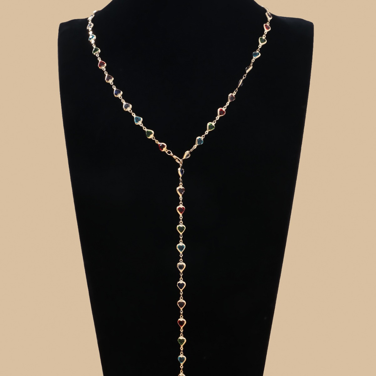 Cross-Border European Fashion Jewelry, Colorful Crystal Chain Necklace, Sweet Tassel Alloy Multi-Layer Clavicle Chain For Women 8